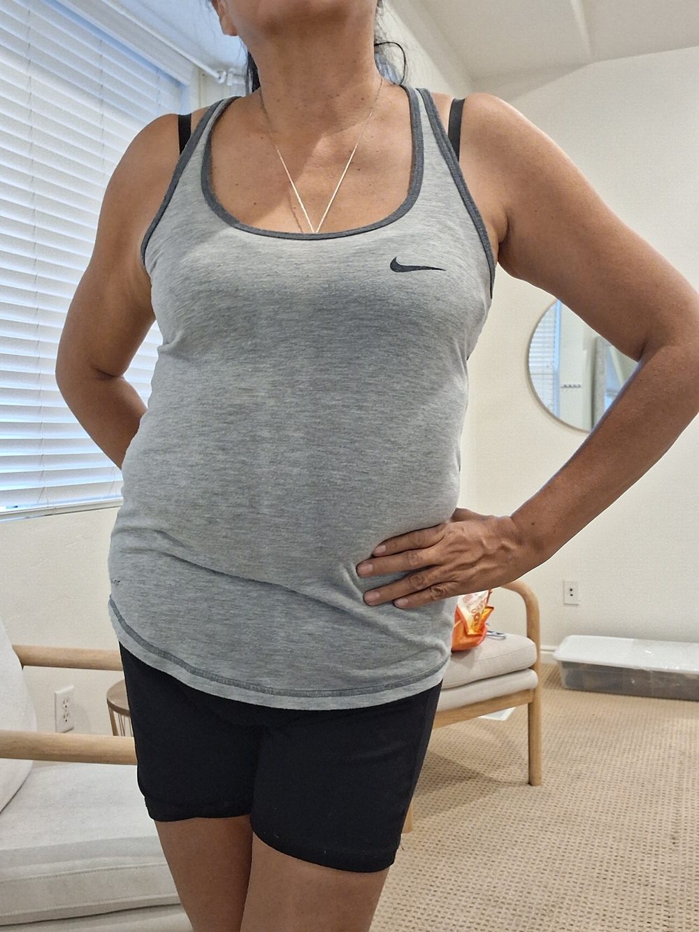 Nike Dri-FIT Grey Racerback Tank Women Size Small